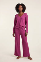 Lisa | Ribbed Wide-leg Two-piece Loungewear Set