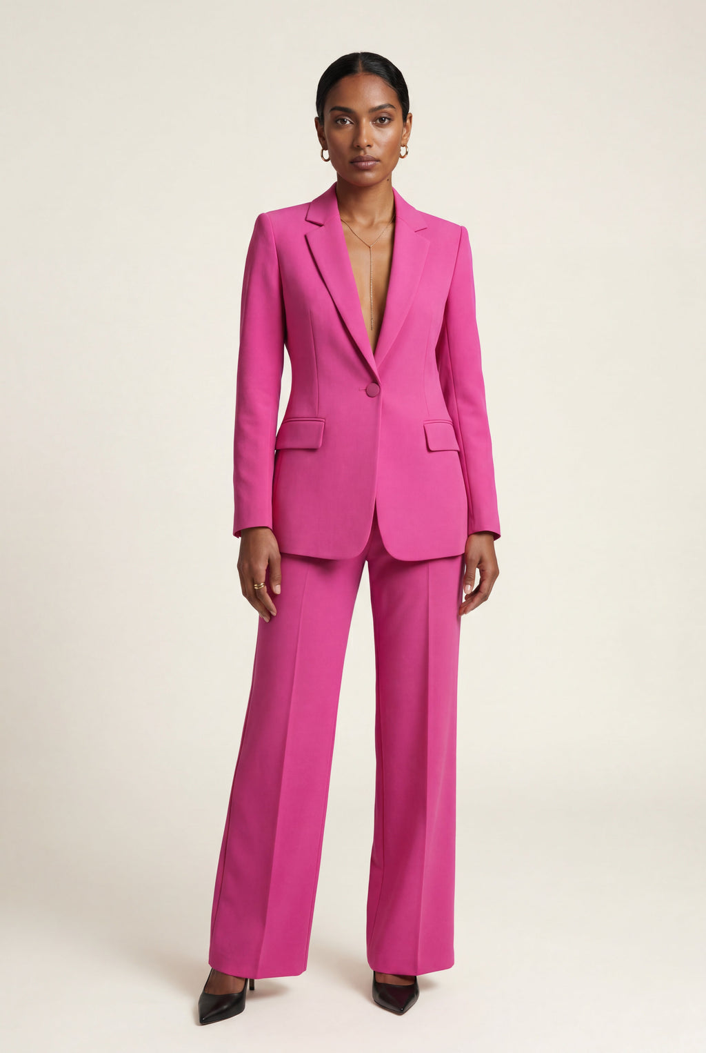 Elcevi | Single-breasted Tailored Blazer and Trouser Set