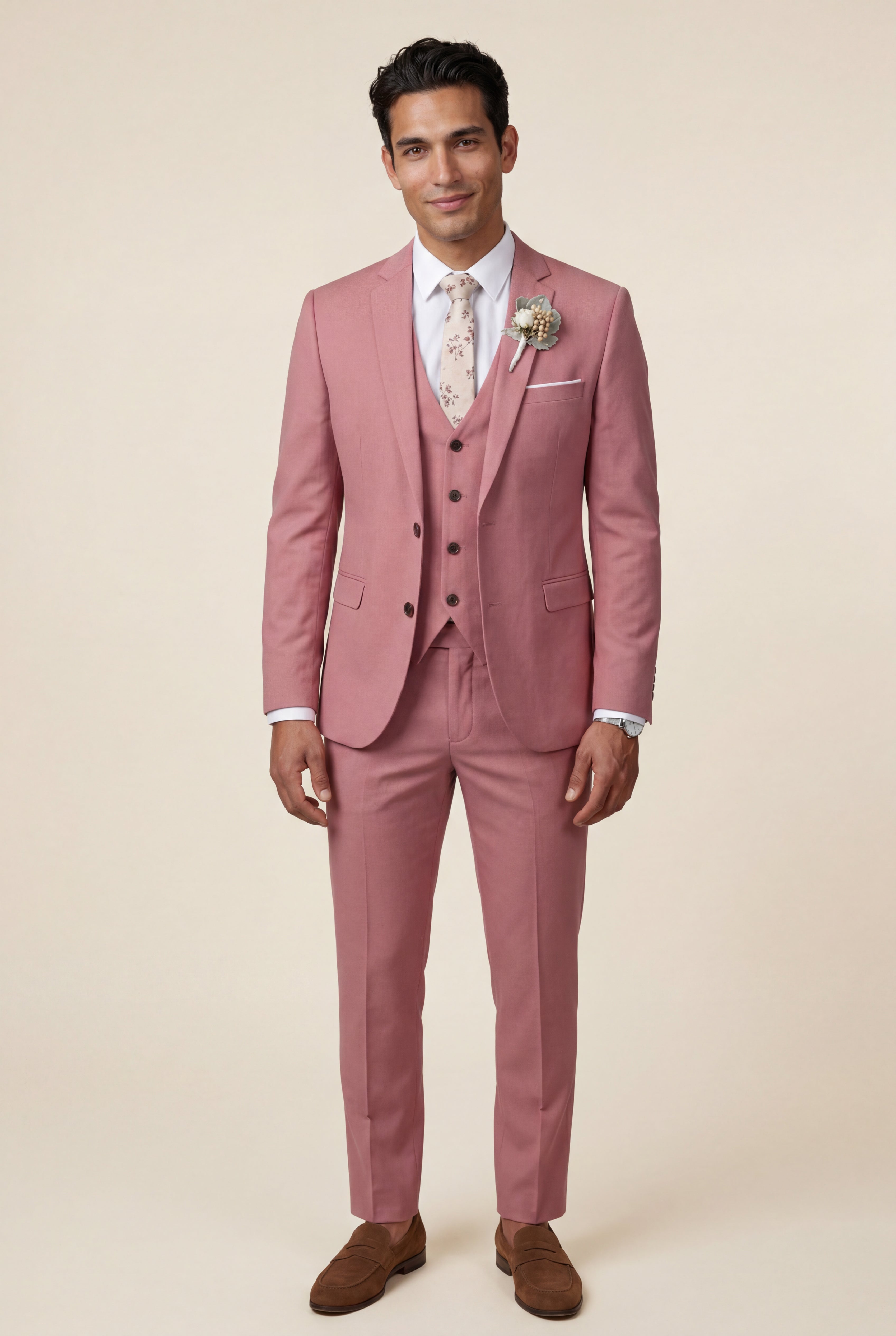 Liam | Slim Fit Three Piece Wedding Suit with Vest