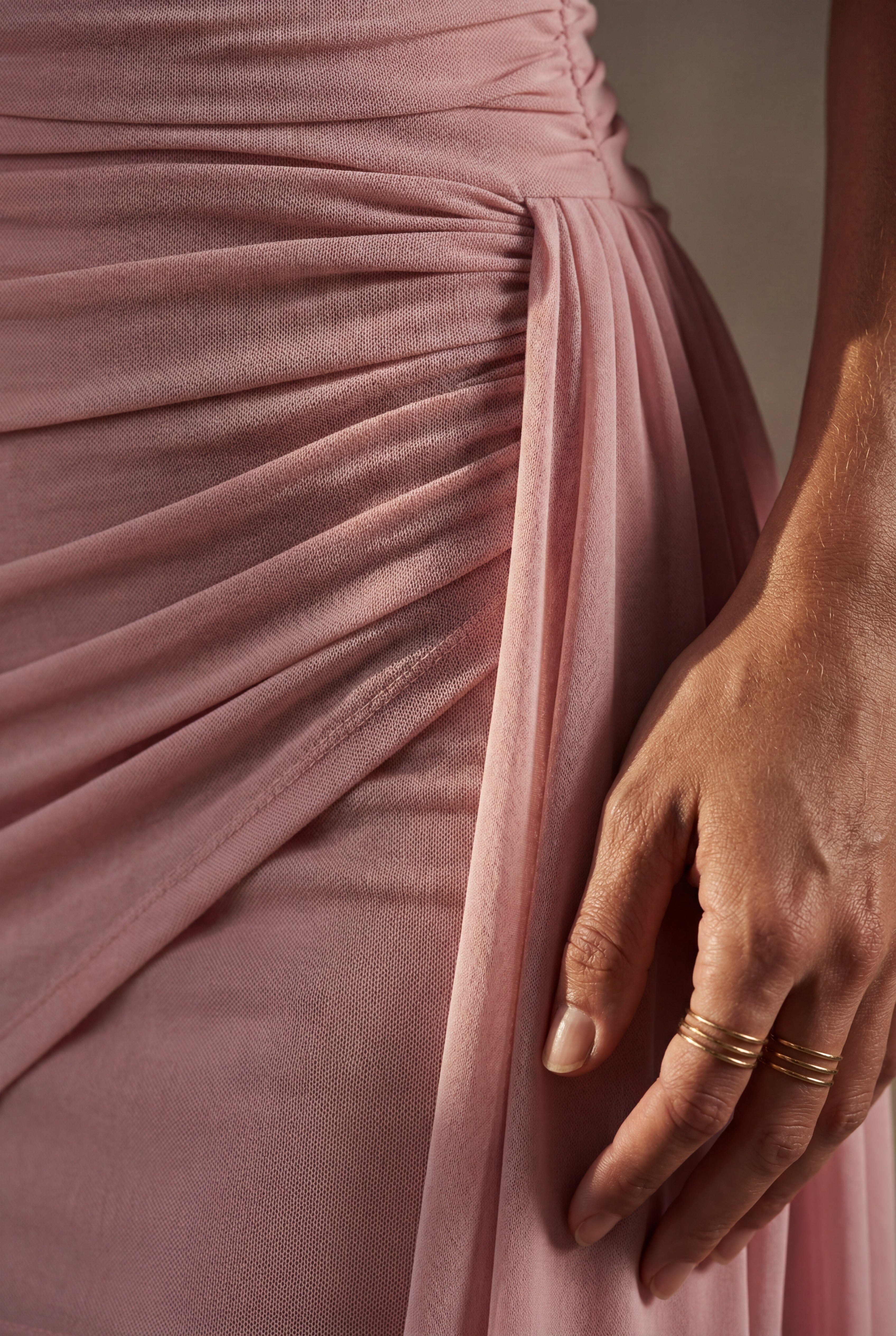 Elcevi | Strapless Ruched Mini Cocktail Dress with Draped Sash For Women