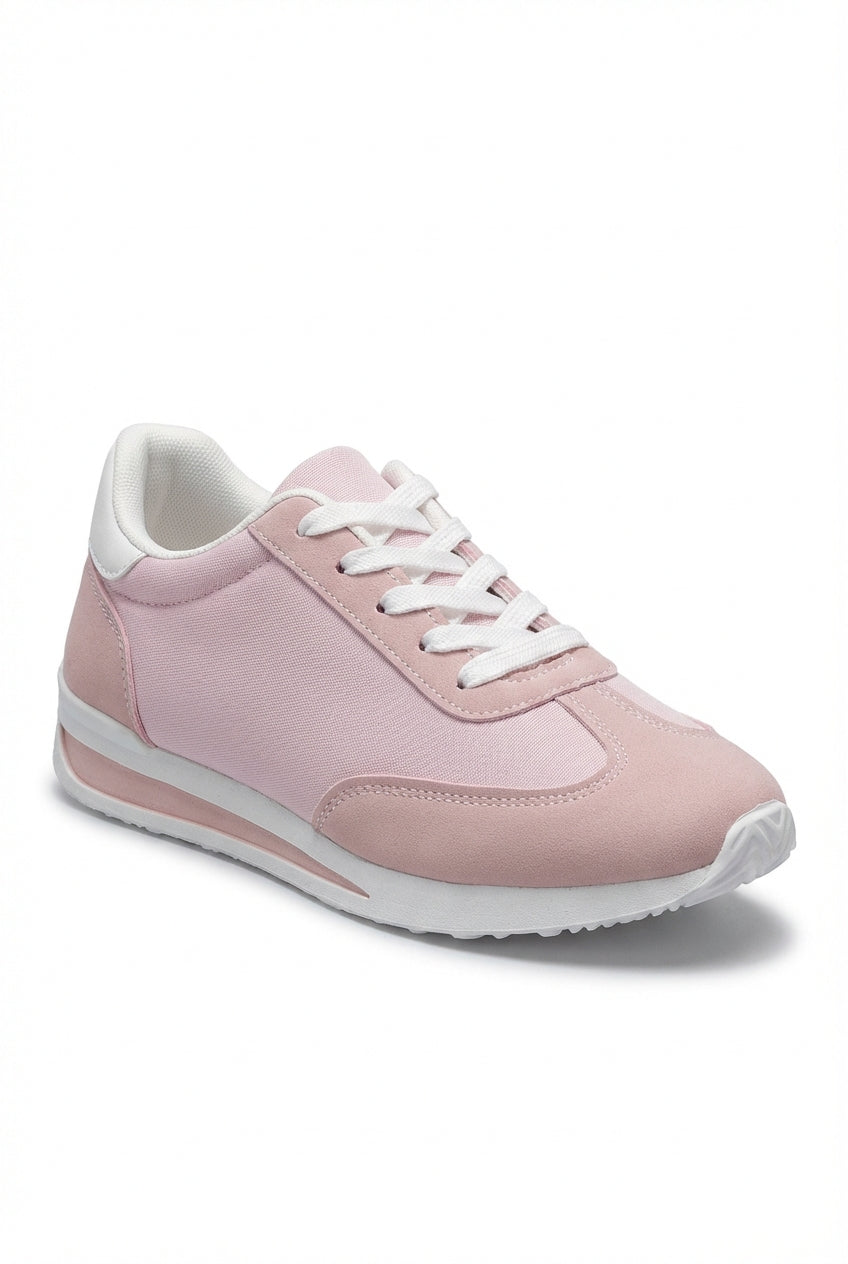 Lia | Women's Retro-Inspired Lace-Up Sneakers with White Sole