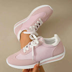 Lia | Women's Retro-Inspired Lace-Up Sneakers with White Sole