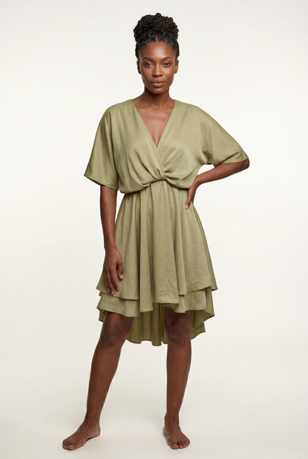 Alyssa | Flutter Sleeve Ruffle Hem Mini Dress For Women