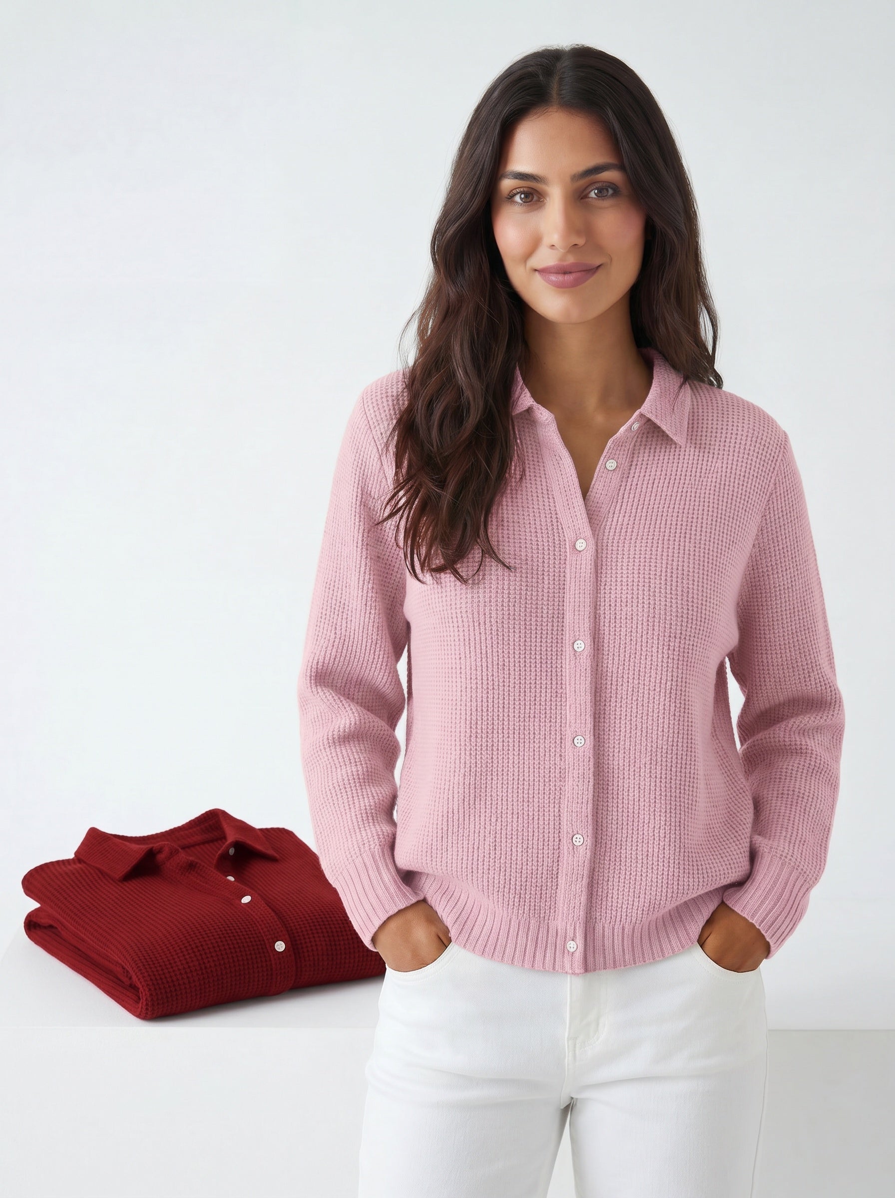 Classic Knitted Cardigan Sweater with Refined Collar Design | Timeless Elegance for Everyday Wear | Elcevi