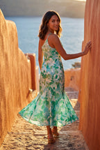 Alyssa | Asymmetrical One-shoulder Floral Print Midi Dress For Women