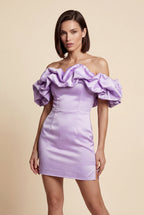 Elcevi | Off-shoulder Ruffle Mini Dress For Women