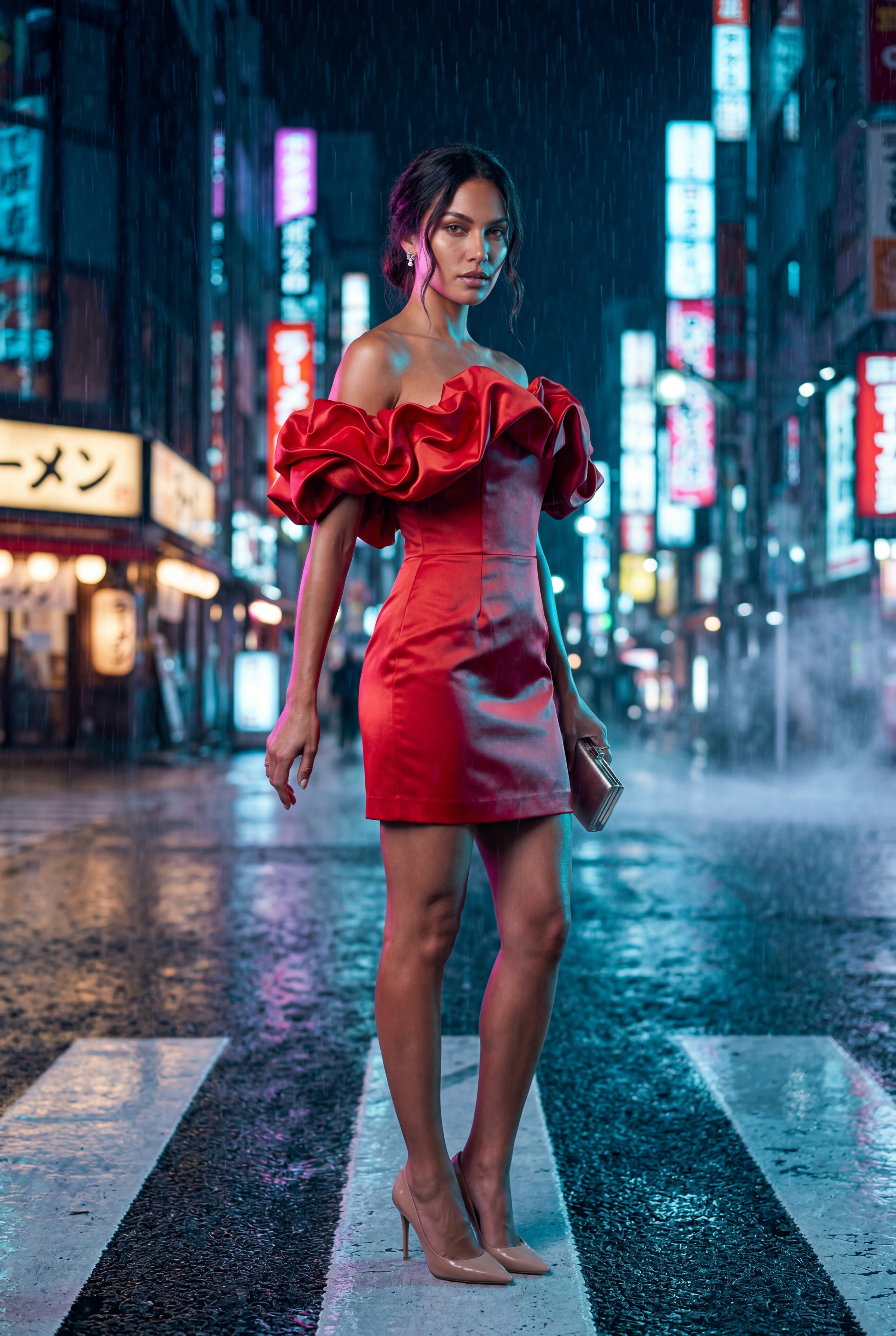 Elcevi | Off-shoulder Ruffle Mini Dress For Women