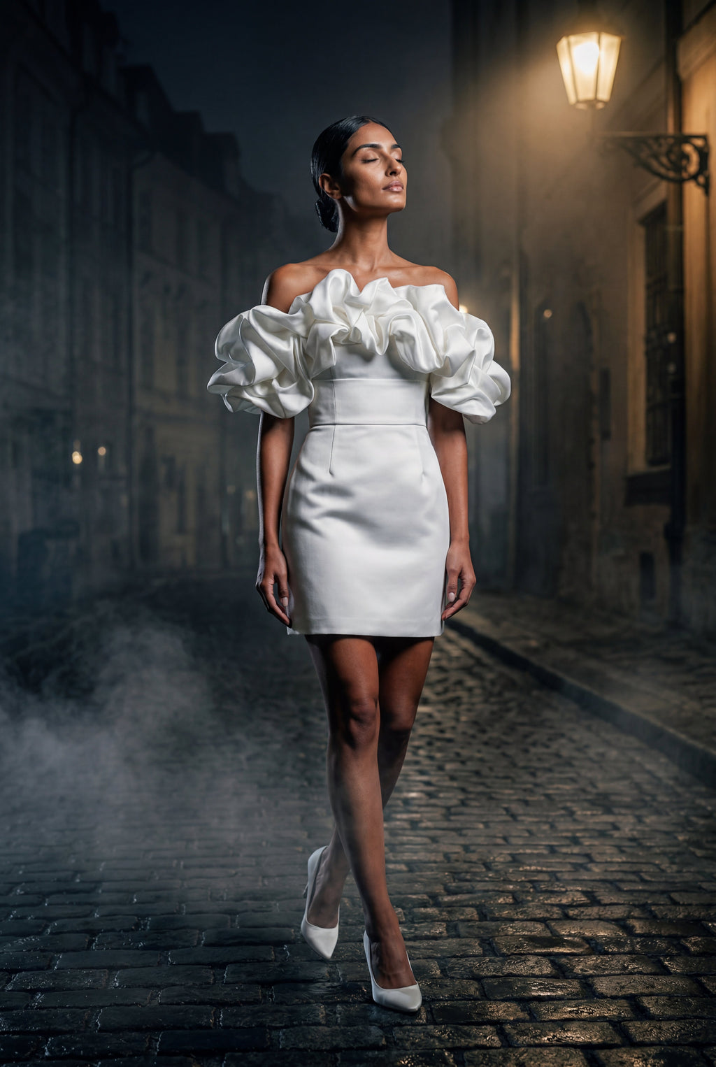 Elcevi | Off-shoulder Ruffle Mini Dress For Women