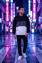Liam | Color Block Pullover Hoodie with Kangaroo Pocket