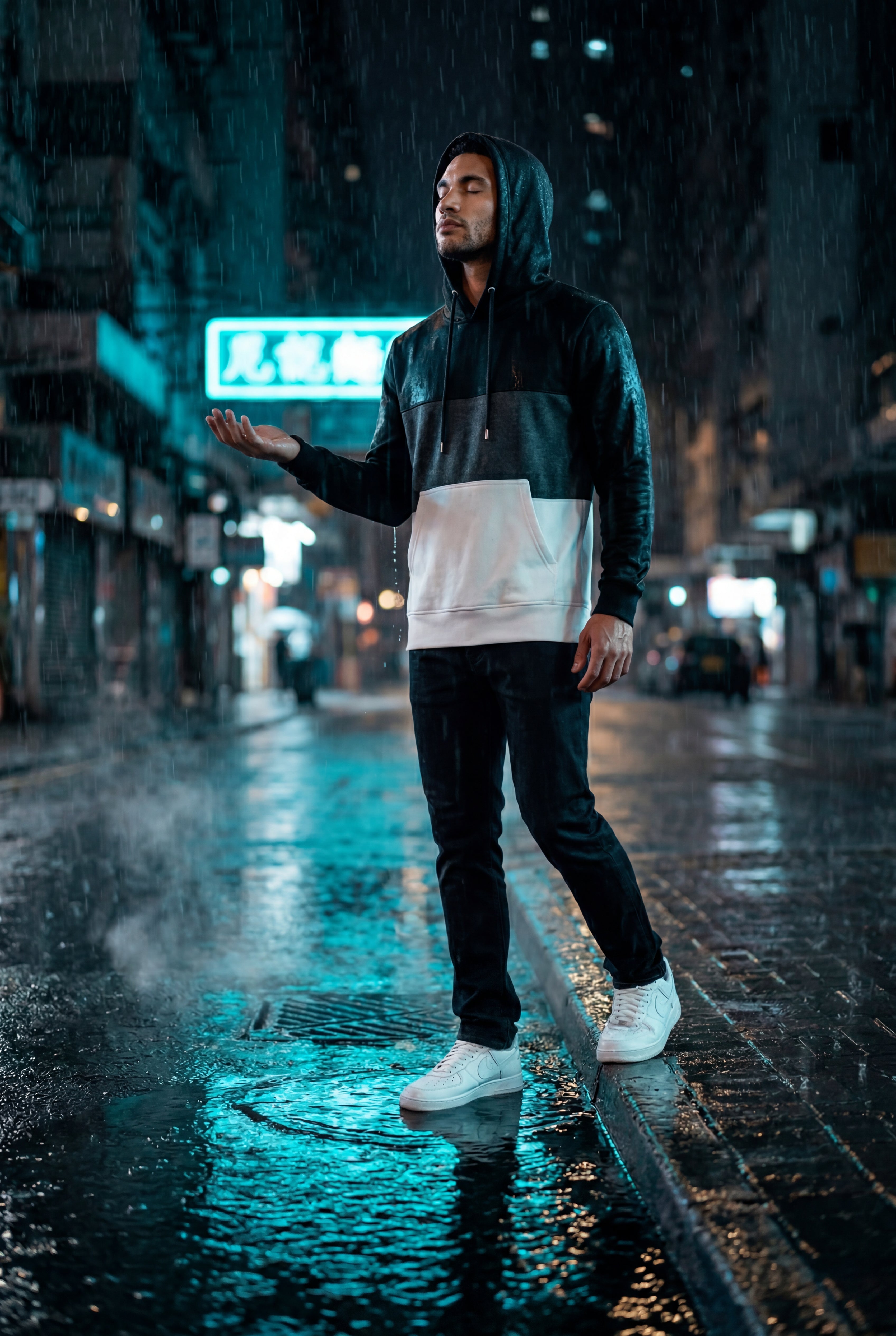 Liam | Color Block Pullover Hoodie with Kangaroo Pocket