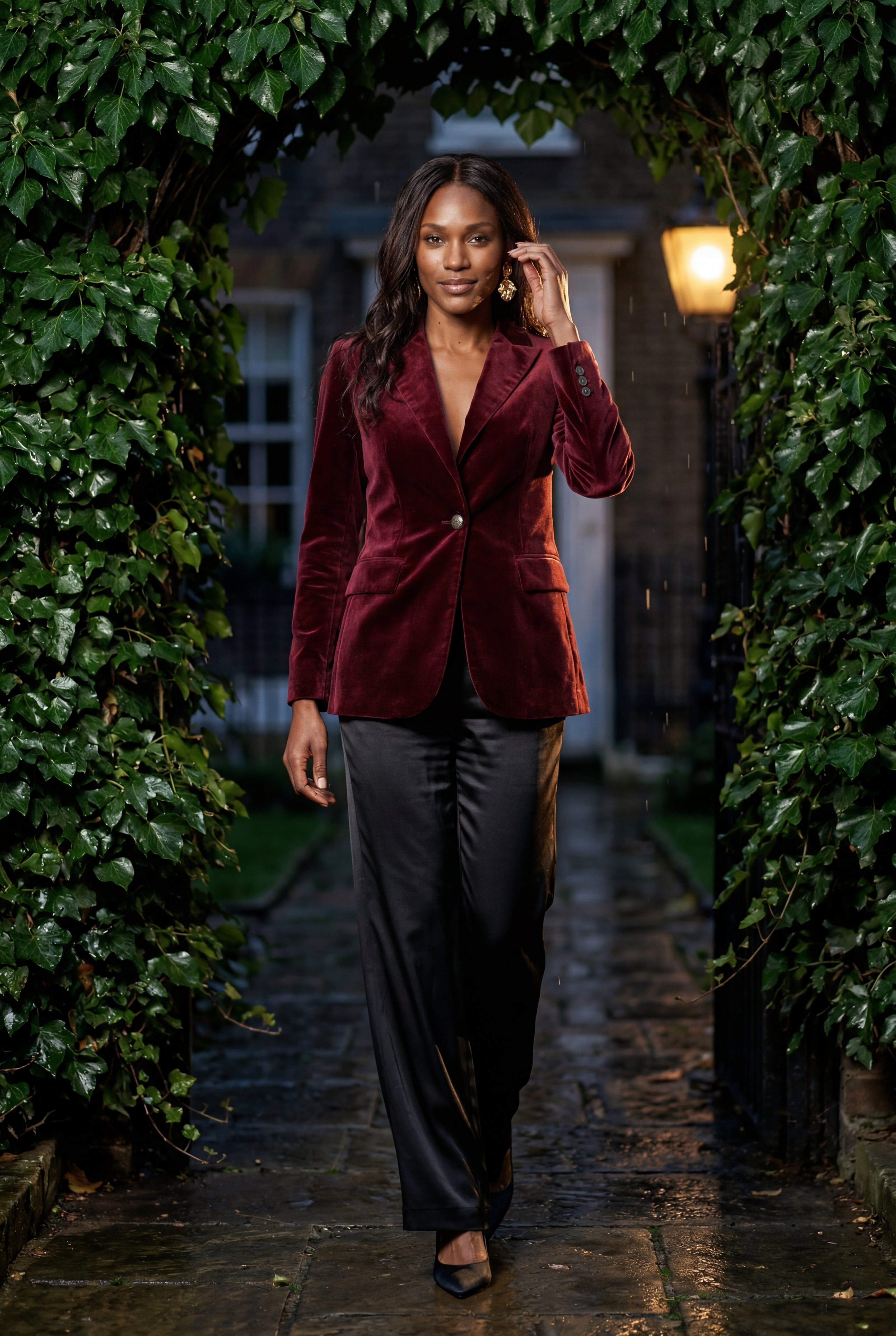 Lia | Gold Button Tailored Single-breasted Blazer