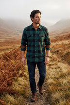 Kian | Large Check Plaid Long Sleeve Button Down Shirt