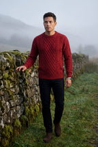 Men's Cable Crew Neck Classic Fit Sweater | James