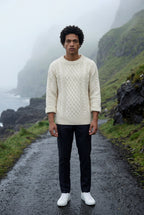 Men's Cable Crew Neck Classic Fit Sweater | James