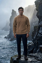 Men's Cable Crew Neck Classic Fit Sweater | James