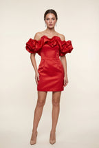Elcevi | Off-shoulder Ruffle Mini Dress For Women