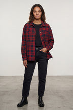Relaxed Fit Checked Long Sleeve Shirt with Classic Collar