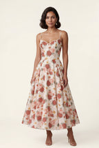 Alyssa | Sweetheart Neckline Fit and Flare Midi Cocktail Dress For Women