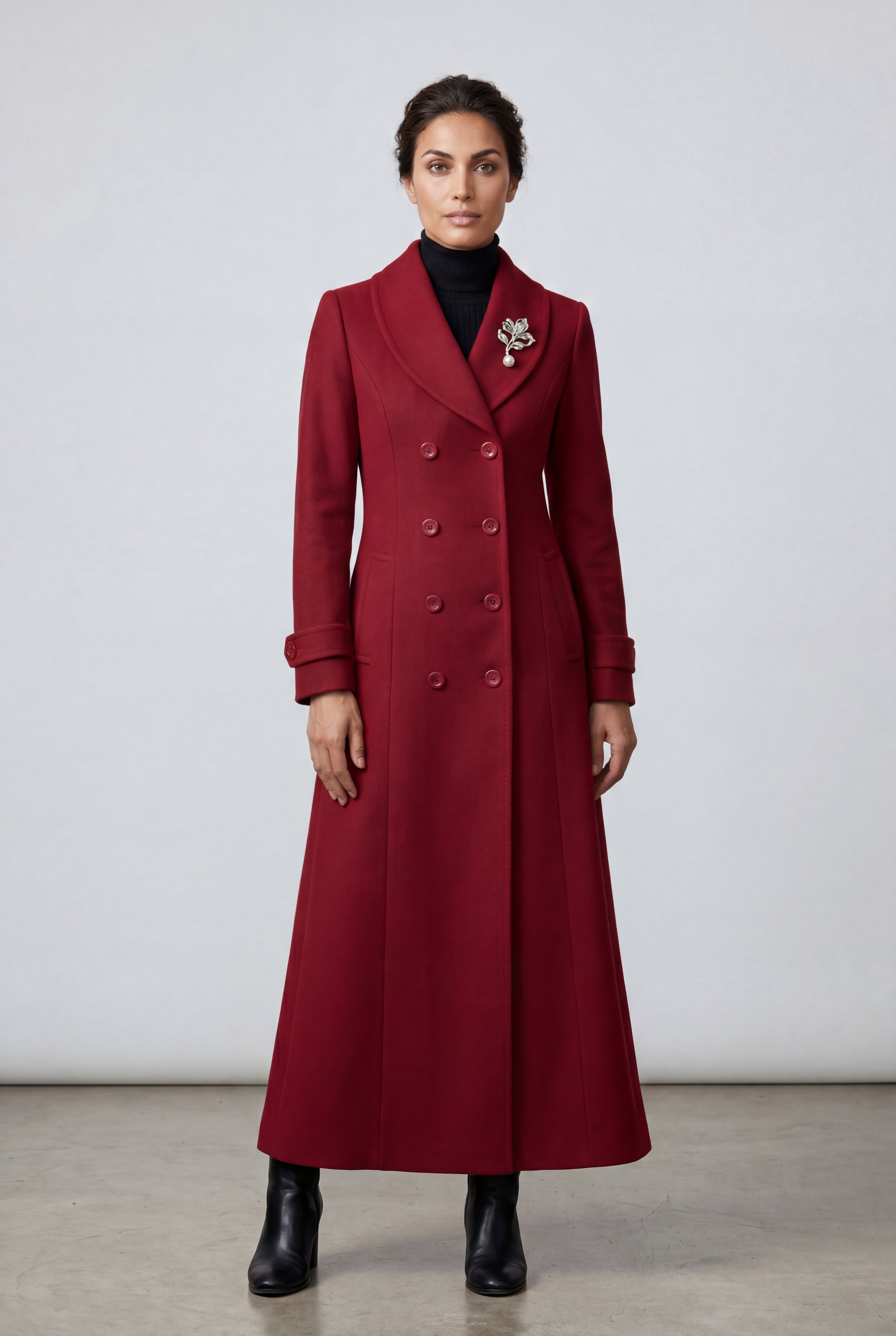 Tailored Longline Coat with Adjustable Belt | Senna