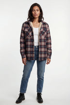 Women's -Lined Plaid Relaxed Shirt Jacket | Senna
