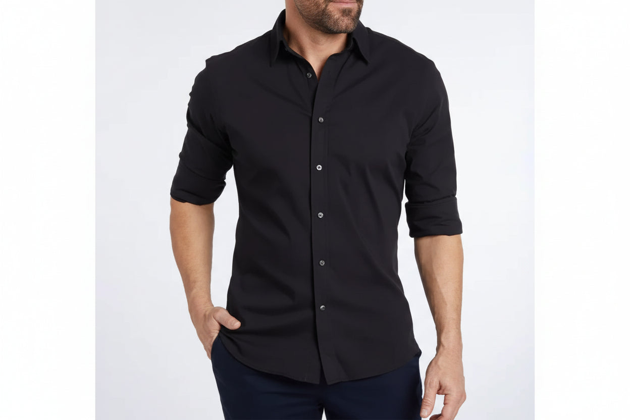Ruben - Wrinkle-free men's shirt with a zipper