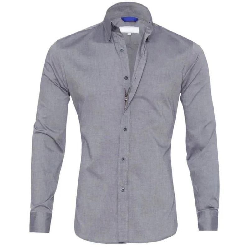 Ruben - Wrinkle-free men's shirt with a zipper