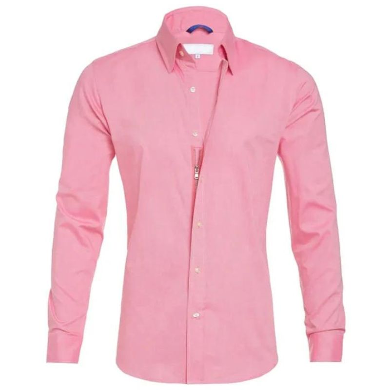 Ruben - Wrinkle-free men's shirt with a zipper