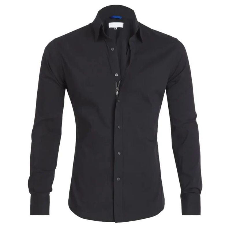 Ruben - Wrinkle-free men's shirt with a zipper