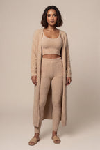 Lisa | Longline Cardigan 3-piece Ribbed Loungewear Set