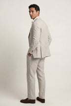 Liam | Notch Lapel Tailored Two Piece Suit with Slim Cropped Trousers