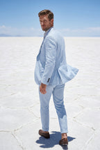 Liam | Notch Lapel Tailored Two Piece Suit with Slim Cropped Trousers