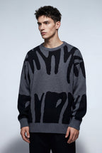 Abstract Intarsia Relaxed Crew Neck Jumper | James