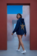 Lia | Leopard Print Star Back Oversized Hoodie