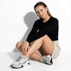 Lia | Metallic Panel Chunky Animal Print Walking Sneakers