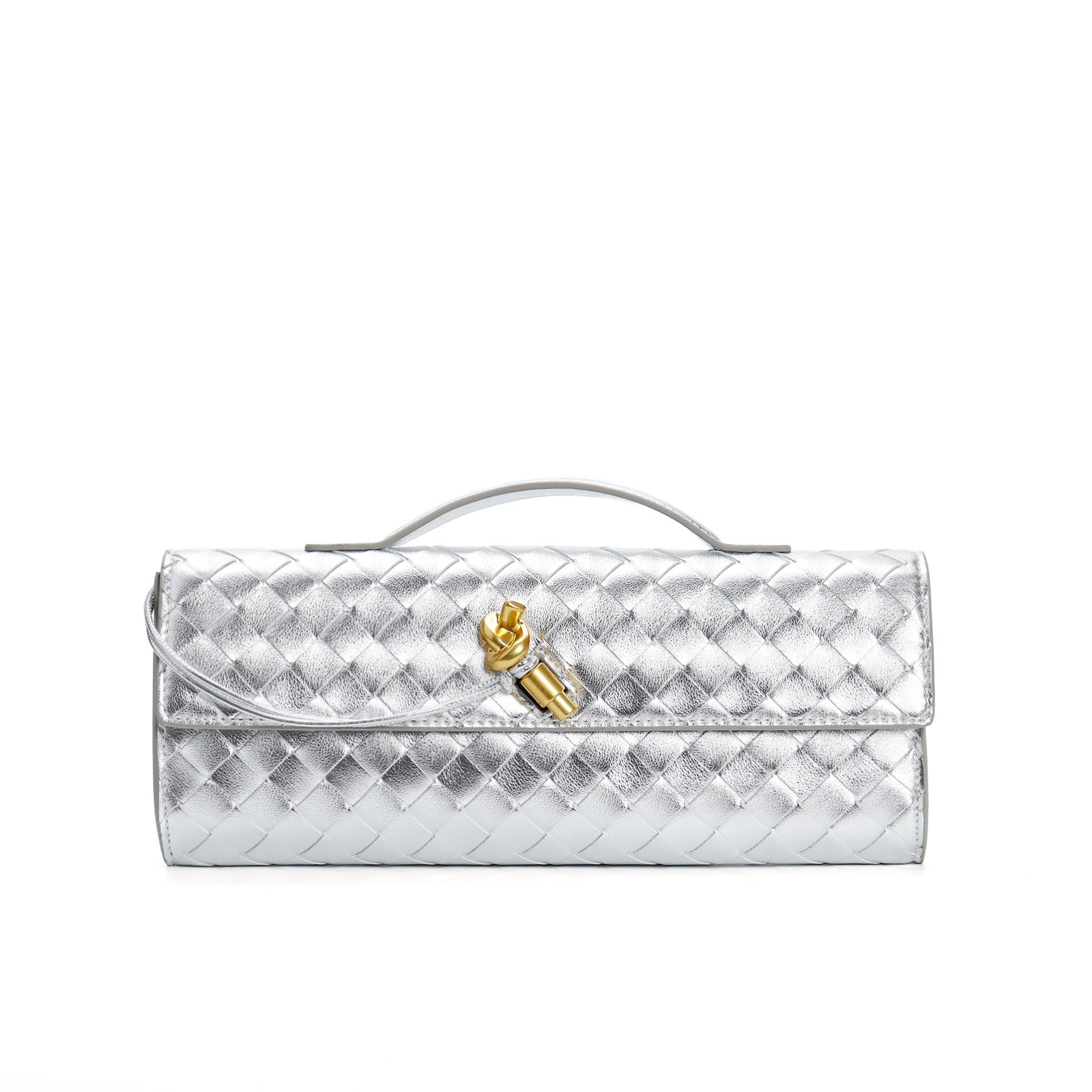 Lieke | Metallic Structured Clutch Shoulder Bag