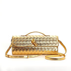 Lieke | Metallic Structured Clutch Shoulder Bag