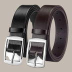 Kian | Rectangular Buckle Classic Dress Belt with Smooth Finish