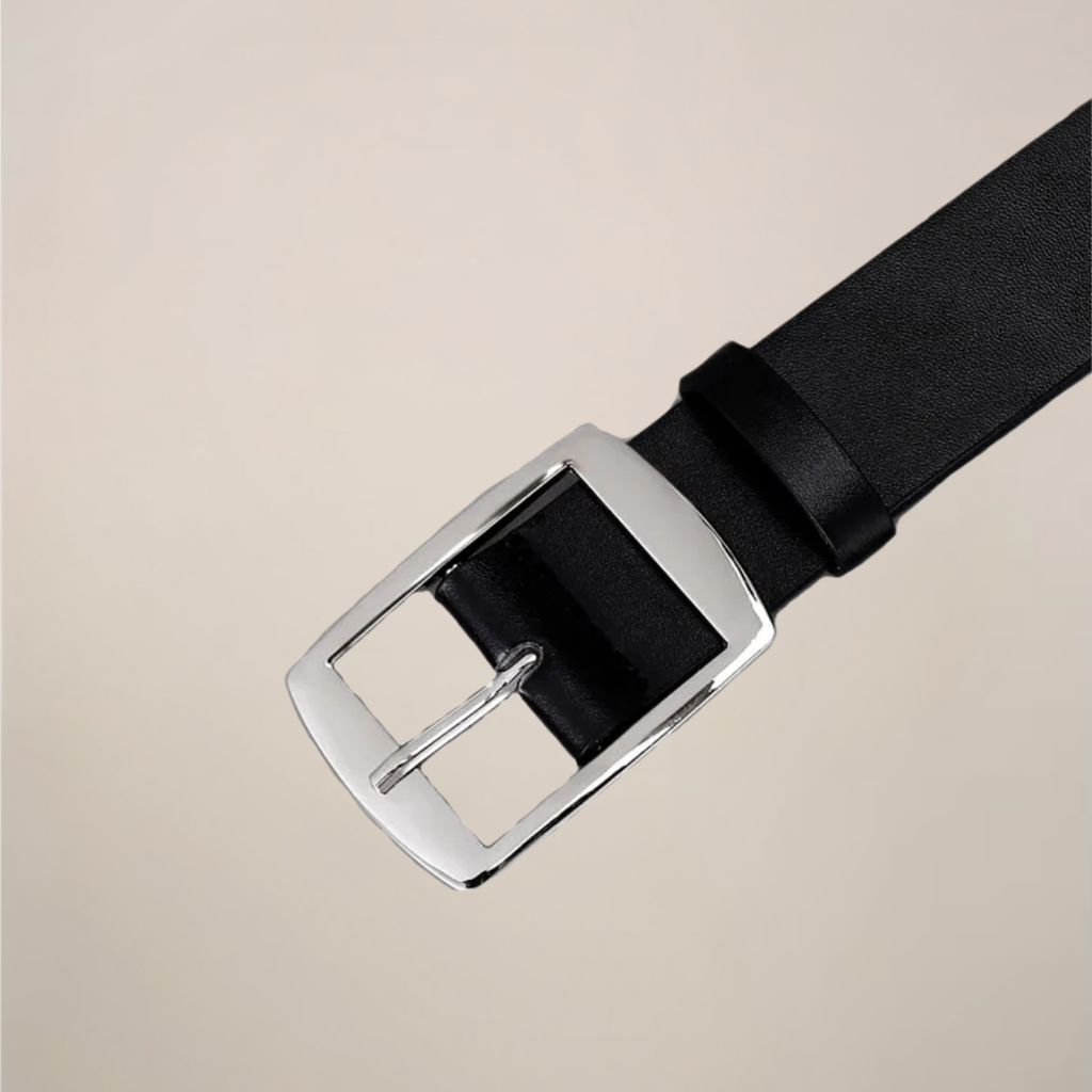 Kian | Rectangular Buckle Classic Dress Belt with Smooth Finish