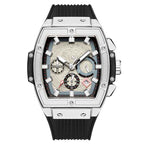 Milan | Textured Dial Rectangular Chronograph Dress Watch