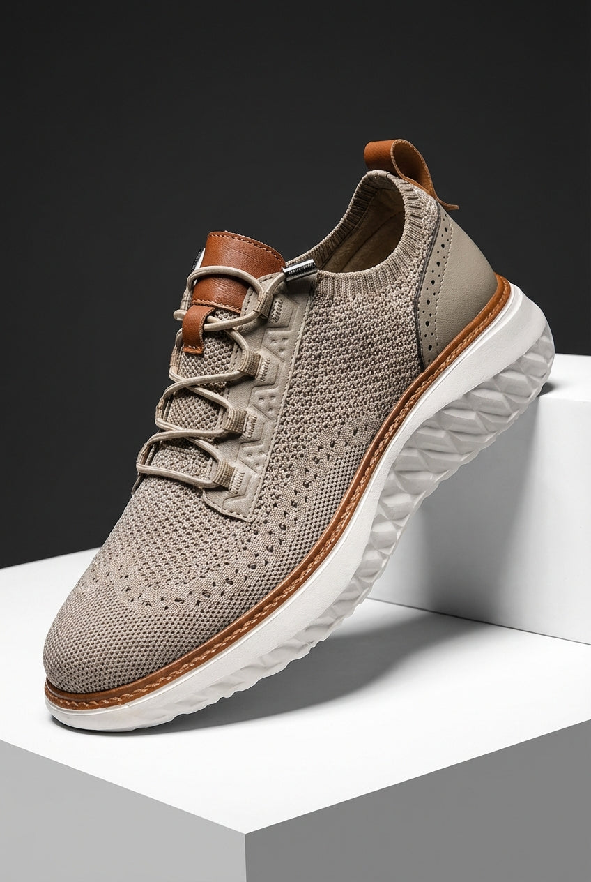 Liam | Textured Lace-up Low-top Sneakers