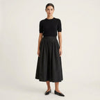 Elcevi | Elegant Midi A-Line Skirt For Women