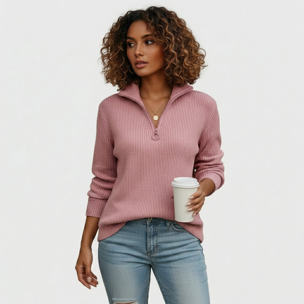 Elcevi | Half-Zip Pullover For Women