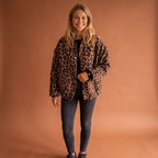 Elcevi | Leopard print jacket with snap buttons For Women