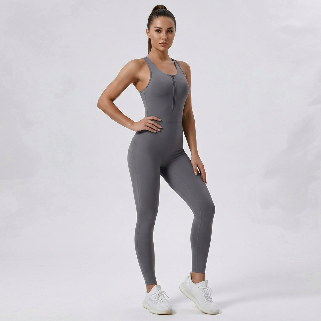 Elcevi | One-Piece Zip-Up Sports Set For Women