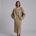 Elcevi | Double-Breasted Pea Coat For Women