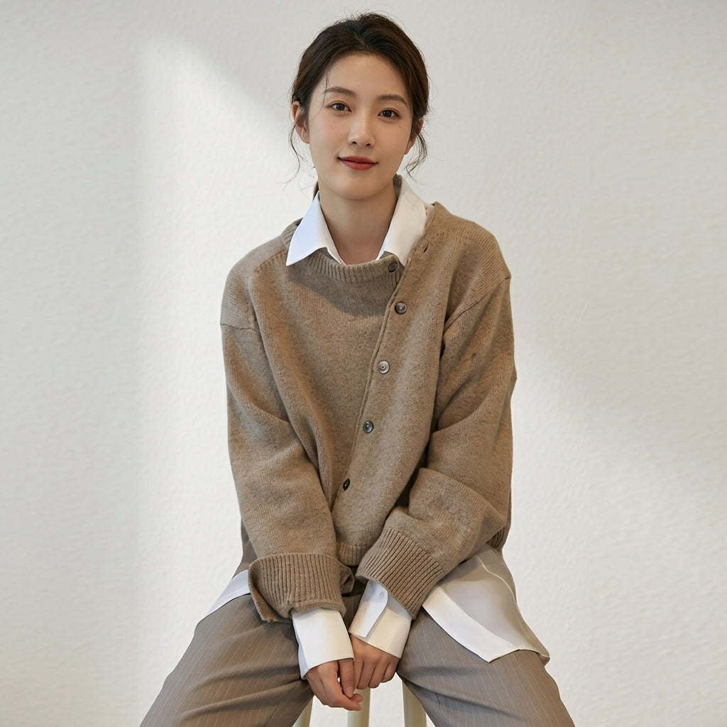 Elcevi |  Relaxed Cardigan For Women