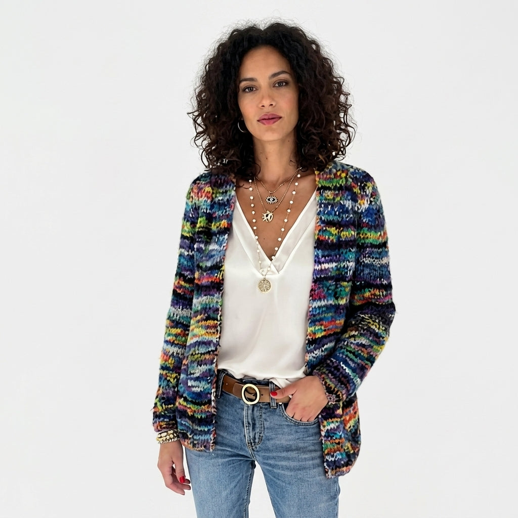 Elcevi | Vibrant and Cozy Knit Cardigan For Women