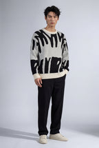 Abstract Intarsia Relaxed Crew Neck Jumper | James
