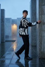 Abstract Intarsia Relaxed Crew Neck Jumper | James