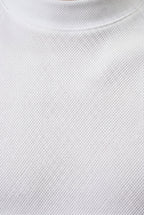 Crisp White Fitted Mock Neck Short Sleeve Tee | James